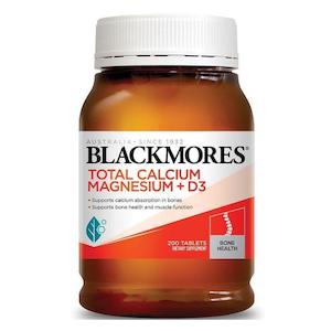 Blackmores: Blackmores Total Calcium + Magnesium + D3 Amber 200 Tablets