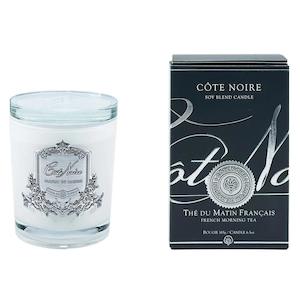 Cote Noire Soy Blend Candle 185g - French Morning Tea - Silver - GMS18501