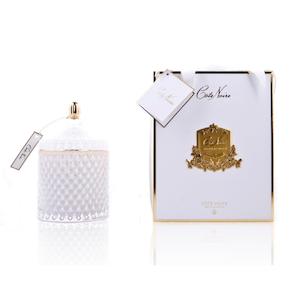 Cote Noire: Cote Noire Grand White Art Deco Candle - GML45007