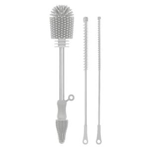 Haakaa: Haakaa Silicone Cleaning Brush Kit-Suva Grey