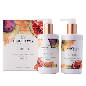 Linden Leaves Amber Fig Hand And Body Wash & Lotion Set