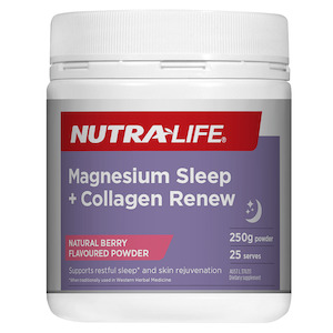Nutra-Life Magnesium Sleep + Collagen Renew Powder 250g