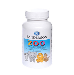 [EXP:06/2025] Sanderson Zoo Kids Multi Chewable Assorted Flavours 90 Tablets