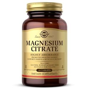 Solgar Magnesium Citrate 60 Vegetable Tablets