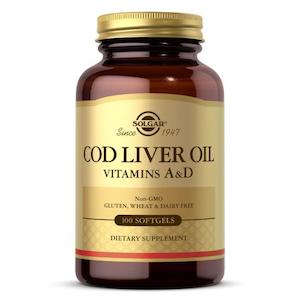 Solgar: Solgar Cod Liver Oil 100 Softgels (Vitamin A & D Supplement)