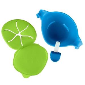 Australiamanufactured: B.Box 3 in 1 Bowl with Lid and Straw & Snack Insert-Ocean breeze