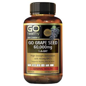 GO Healthy Go Grape Seed 60000mg 120 Vege Capsules