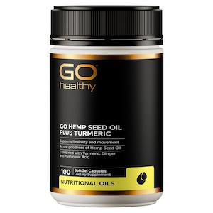 Specialties: GO Healthy Go Hemp Seed Oil Plus Turmeric 100 Softgels