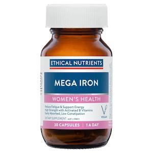 Minerals: Ethical Nutrients Megazorb Mega Iron With Activated B Vitamins 30 Capsules