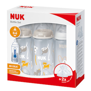 Giftpacks: NUK First Choice Plus 3 Plus 2 Bottle Set With Temperature Control