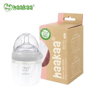 Haakaa Generation 3 Silicone Baby Bottle 160ml Grey