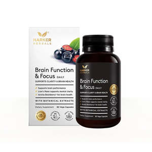 Harker Herbals: Harker Herbals Brain Function & Focus 90 Vege Capsules