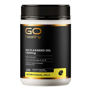Omegaoils: GO Healthy Go Flaxseed Oil 1,500mg - High Potency 210 softgels