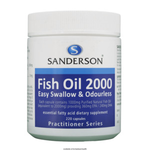 Sanderson Fish Oil 2000 – 360 EPA/240 DHA 220 Capsules