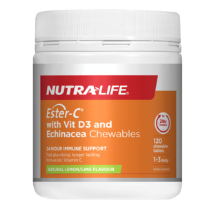 Vitaminc: Nutra-Life Ester-C 1000mg with Vitamin D3 Echinacea 120 Chewable Tablets