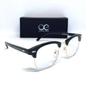 Black Frame: Half Tide Black/Gold - Blue Light Glasses