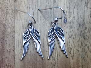 Full Jewellery Range: Beautiful Angel Wing Hook Earrings