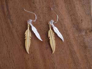 Full Jewellery Range: Gold & Silver Ocean Gypsy Feather Earrings