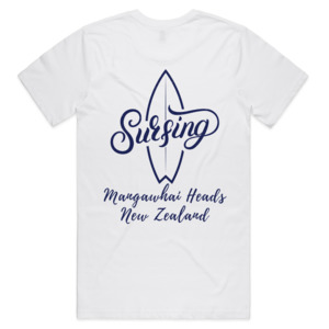 Ride the Wave Men's Mangawhai Surfing Organic Tee