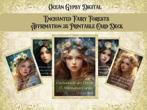 Printables: Enchanted Fairy Forest Printable 35 Affirmation Cards, Digital Download No Physical Product