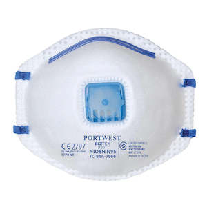 Personal Protection Safety: Portwest FFp2 Valved Dust Mist Respirator- BOX 10