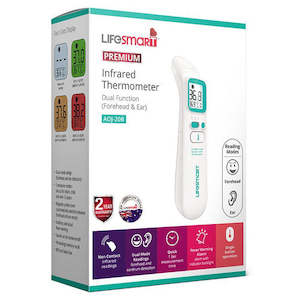 Personal Protection Safety: Lifesmart Infrared Non-Contact Thermometer Dual Head & Ear