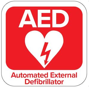 Small AED (Defib) Sticker