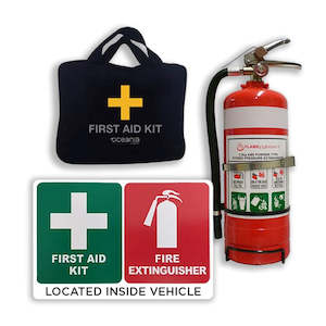 Workplace First Aid Kits: Contractor Vehicle Safety Set Up- Fire & First Aid Kit