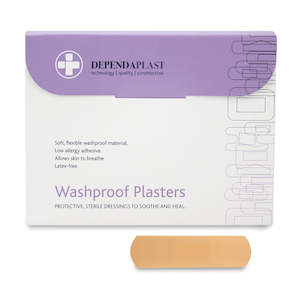 Bandaids Plasters: Washpoof Plastic Plasters Box 100