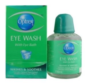 Eye Care Burns: Optrex Eye Wash With Eye Bath