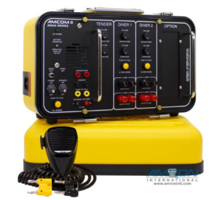 Underwater Communication Systems: Amron 2825A-11 Two-Diver Rechargeable Portable Communicator with Outdoor AC Power Module and International Locking Power Cord