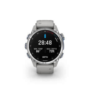 Products: GARMIN Descent Mk3i, 43mm, Stainless steel with fog grey silicone band Oceans Alive
