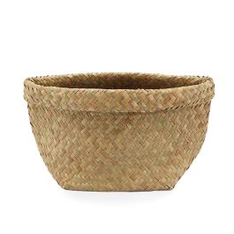 Products: Nat Woven Rolled Top Pot 20Diax17Hcm - Natural Oceans Floral