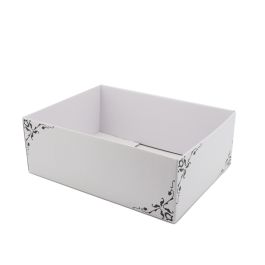 Products: Border Design Hamper Box Med 34Lx26Wx12Hcm Pk/10 – White/Charcoal Oceans Floral