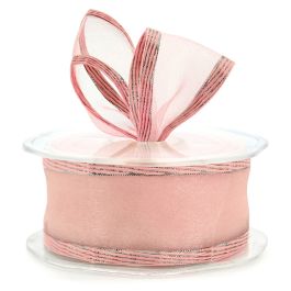 Organza Lurex Edged Ribbon 38mmx10m Oceans Floral