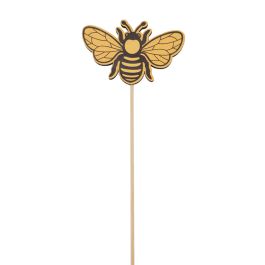 Nordic Wooden Printed Bee Pick 8Wx6Hx28Lcm Pk/12 Oceans Floral