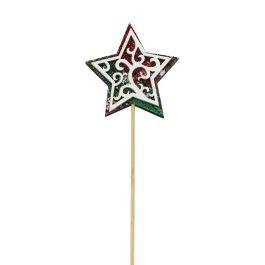 Nordic Wooden Xmas Star Pick 7Wx7Hx31Lcm Pk/12 - Multi Oceans Floral