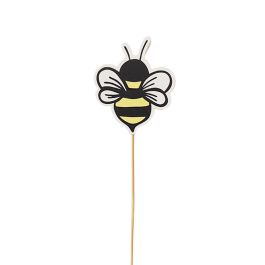 Nordic Wooden Bee Pick 7.5Wx8Hx30Lcm Pk/12 - Yellow/Black Oceans Floral
