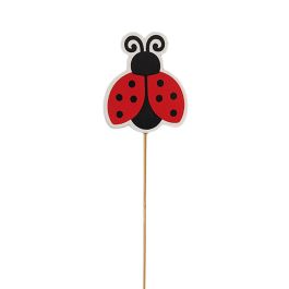 Nordic Wooden Ladybug Pick 7.5Wx8Hx30Lcm Pk/12 - Red/Black Oceans Floral