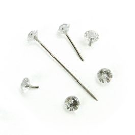 Diamante Pin 8Diax40mm Pk/100 - Clear (62300) Oceans Floral