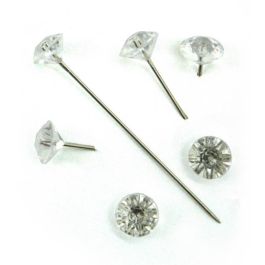 Diamante Pin 10Diax50mm Pk/100 - Clear (62301) Oceans Floral