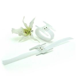 Products: Oasis Velcro Corsage Wristlet Pk/12 - White Oceans Floral