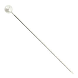 Round Pearl Corsage Pin 65mm Pk/144 - White (62550) Oceans Floral