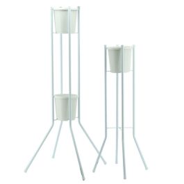 Products: Metal Flower Rack w/1 Plastic Pot 91Hcm - White Oceans Floral