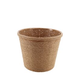 Seagrass Look Pot Cover 18TWx12.8BWx15Hcm - Natural Oceans Floral
