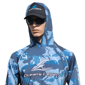 OL Quick Dry Hoodie Blue Camo Oceans Legacy New Zealand