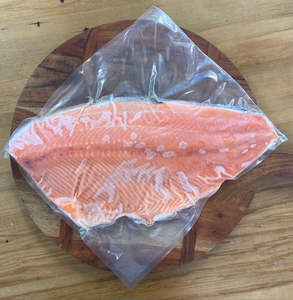 Salmon Nz: Frozen Big Glory Bay Salmon Fillet (Skin On, Bone In)