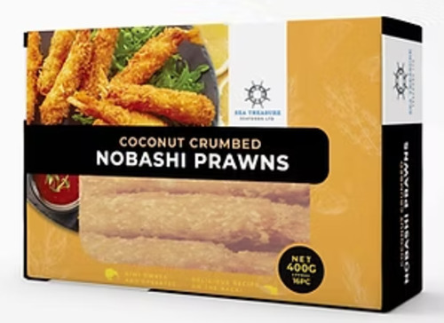 Prawns Nz: Frozen Coconut Crumbed Nobashi Prawns 400g