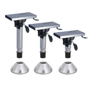 Waverider Removable Socket Seat Pedestal with Slider – Dome Base with Swivel Top