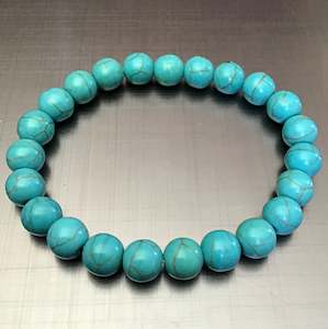 Bracelets Beads: Bracelet turquoise 8mm